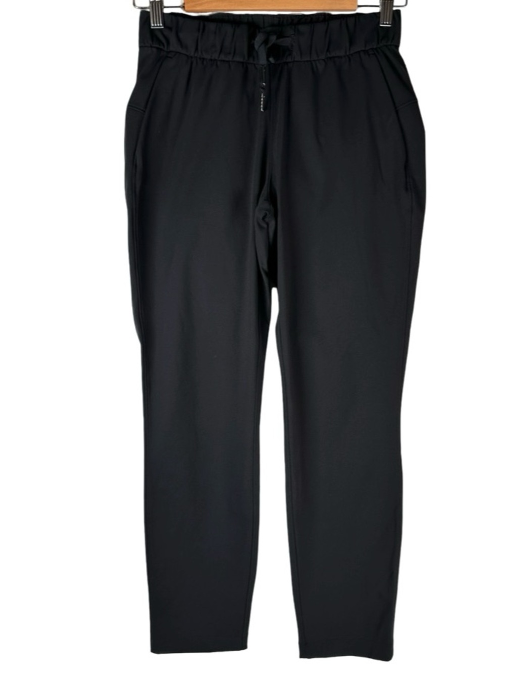 Lululemon On The Fly 7/8 Black Drawstring Athletic Performance Pants Size 4